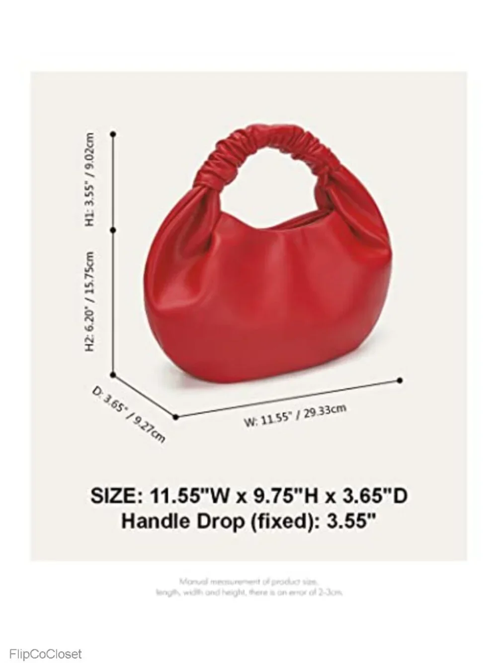 Faux Leather Ruched Top Handle Hobo Bag Small Purse